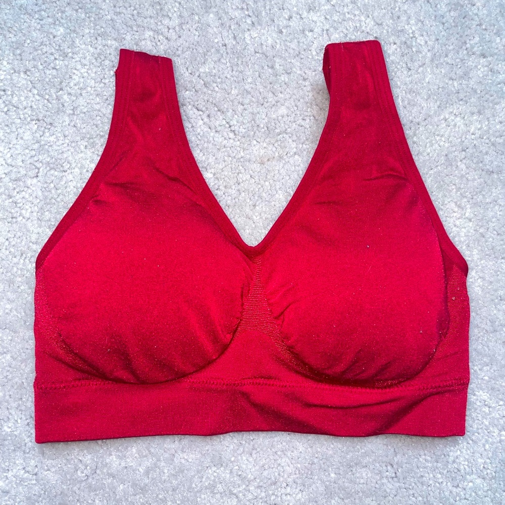Bright Red Sports Bra